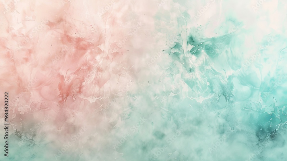 A dreamy pastel background with watercolor effects in pale pink, light blue, and mint A dreamy pastel background with watercolor effects in pale pink, light blue, and mint