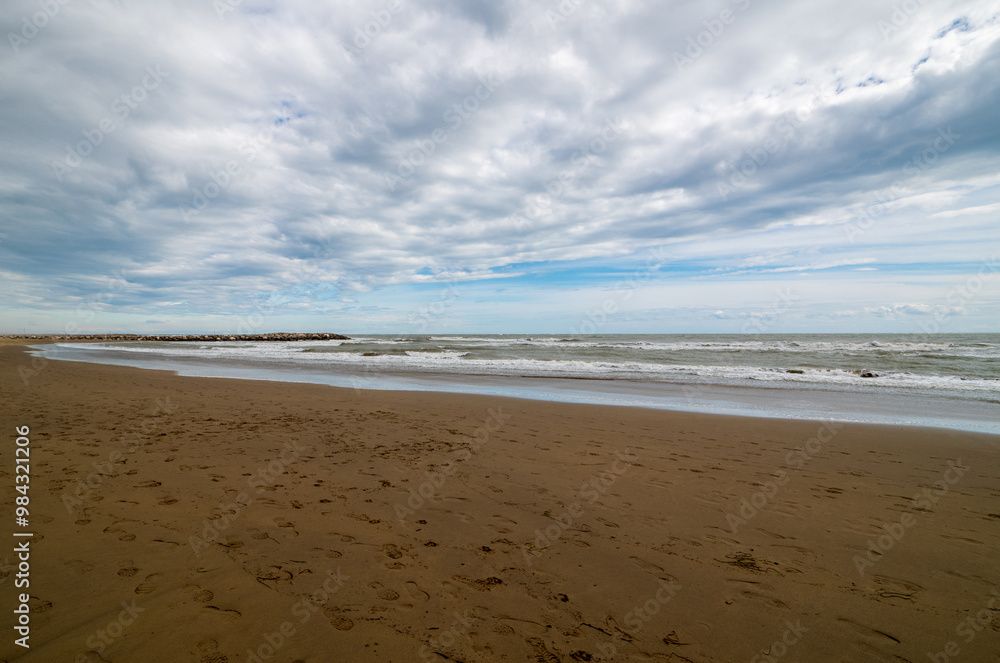 Strand von Cavallino am Adriatischen Meer, Region Venezien, Italien Strand von Cavallino am Adriatischen Meer, Region Venezien, Italien