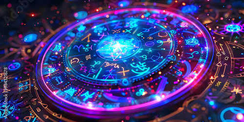 Wallpaper Mural star sign chart, ai generated. Torontodigital.ca