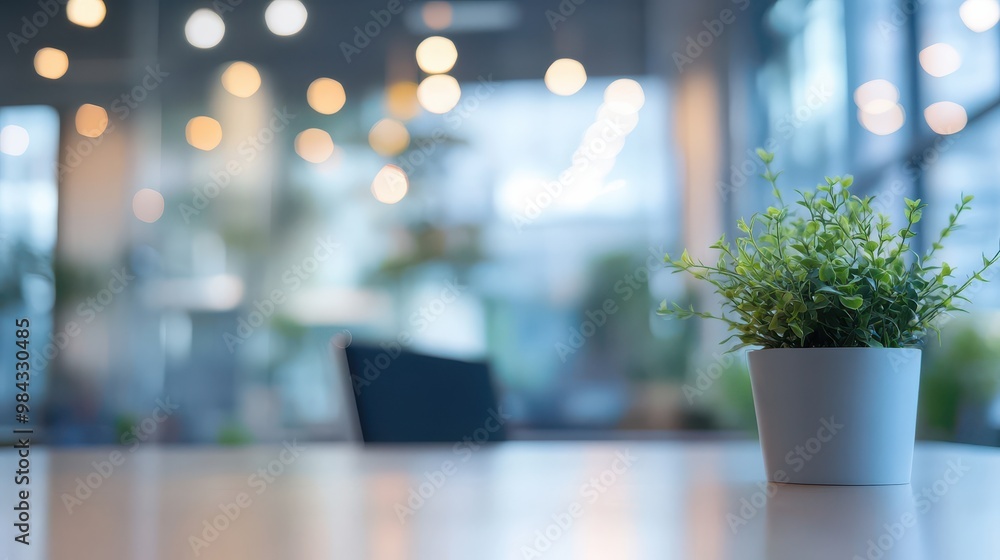 A Clean and Modern Office Space with Bright Bokeh for Professional Use in Marketing and Design A Clean and Modern Office Space with Bright Bokeh for Professional Use in Marketing and Design