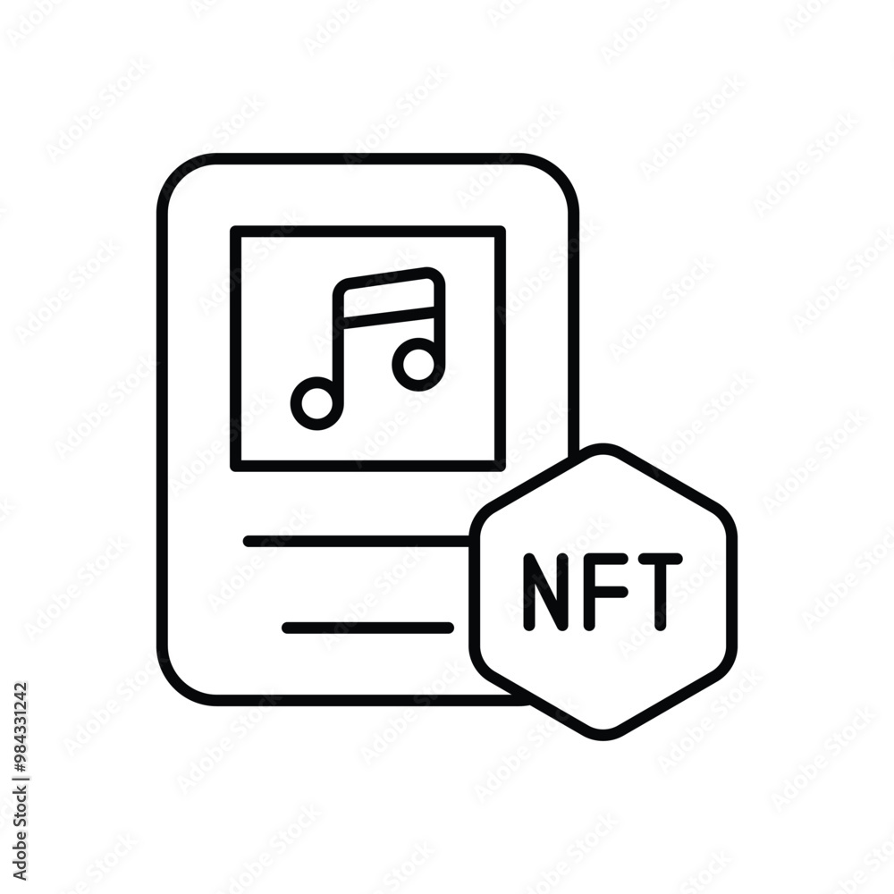 Nft Music vector icon Nft Music vector icon