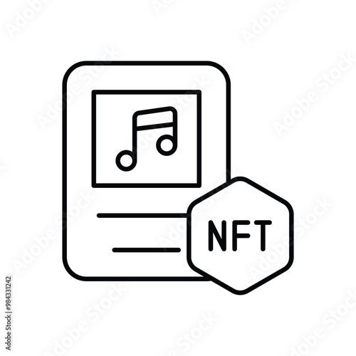 Nft Music vector icon