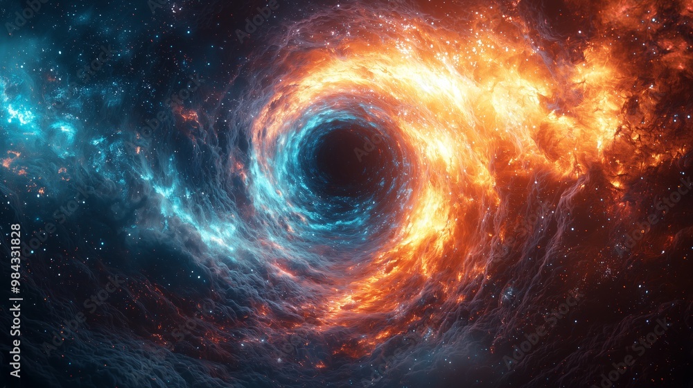 Stunning Cosmic Swirl in Vibrant Colors Stunning Cosmic Swirl in Vibrant Colors