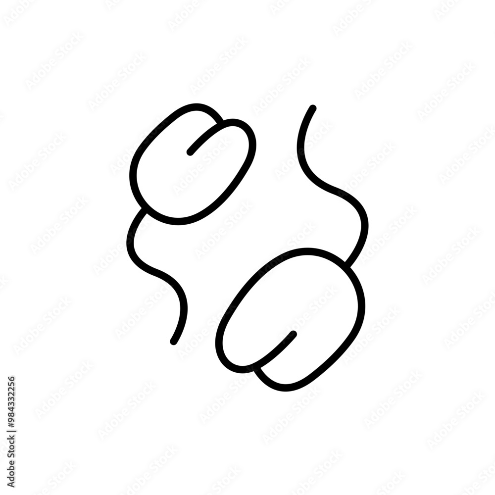 Obraz premium Soybean outline icons, minimalist vector illustration ,simple transparent graphic element .Isolated on white background