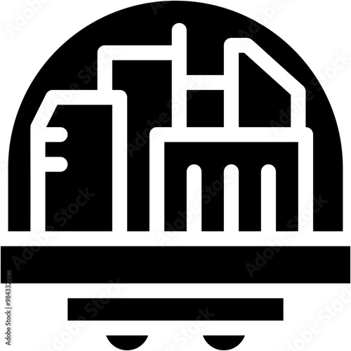 Space, Sci Fi, Architecture And City, Futuristic, Science Fiction, Dome Icon