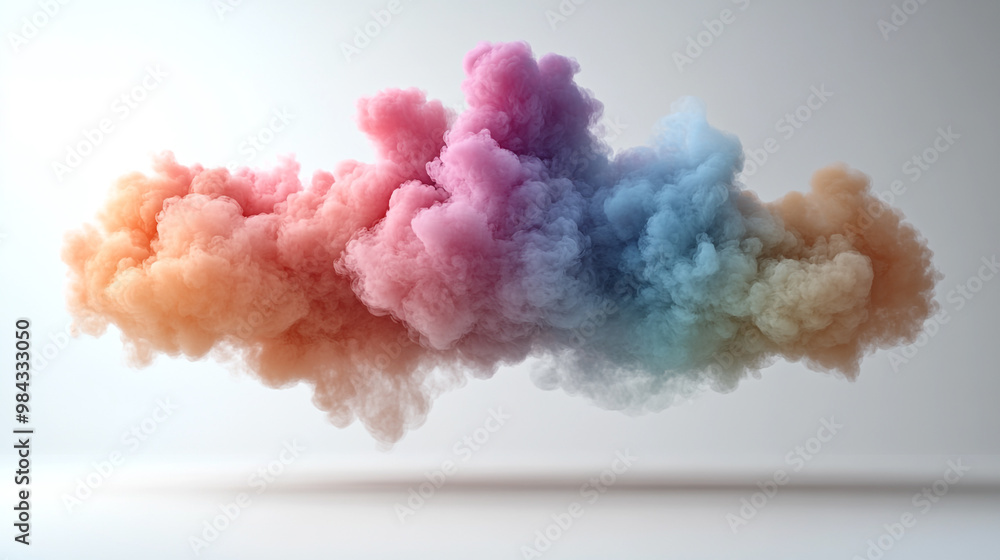 A vibrant cloud of colorful smoke floats in the air, creating a dreamy and ethereal atmosphere, ideal for creative projects. A vibrant cloud of colorful smoke floats in the air, creating a dreamy and ethereal atmosphere, ideal for creative projects.