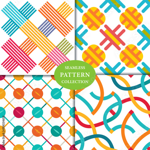 abstract thread stitches Seamless Pattern Background