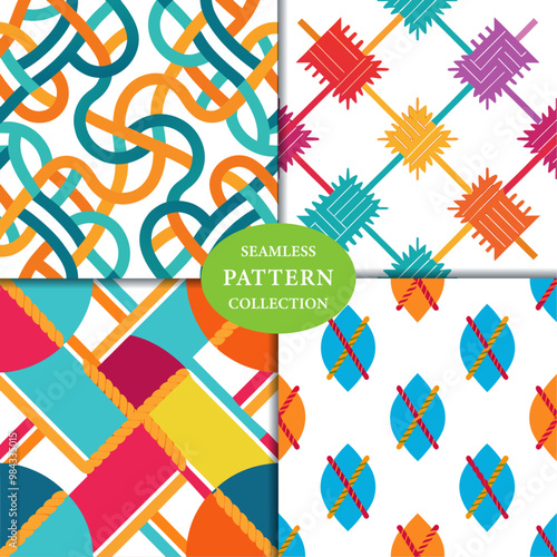 abstract thread stitches Seamless Pattern Background