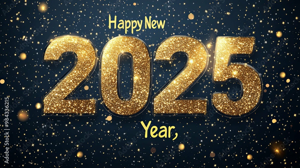 Sparkling Gold 2025 New Year Greeting Sparkling Gold 2025 New Year Greeting
