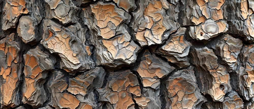 Textured Bark of a Tree with Unique Patterns and Colors Textured Bark of a Tree with Unique Patterns and Colors