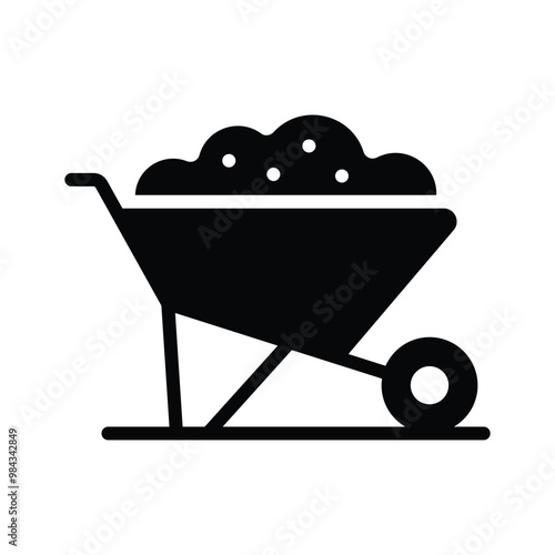 A sturdy wheelbarrow for transporting garden materials effortlessly