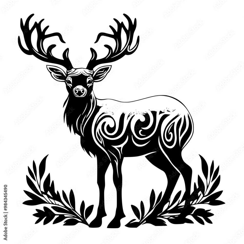 Fototapeta premium Deer silhouette