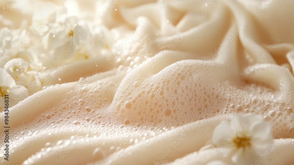 A soft image of natural fabric softeners being used in laundry, with organic ingredients providing gentle care. A soft image of natural fabric softeners being used in laundry, with organic ingredients providing gentle care.
