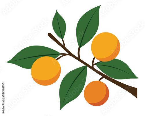 orange tree with leaves