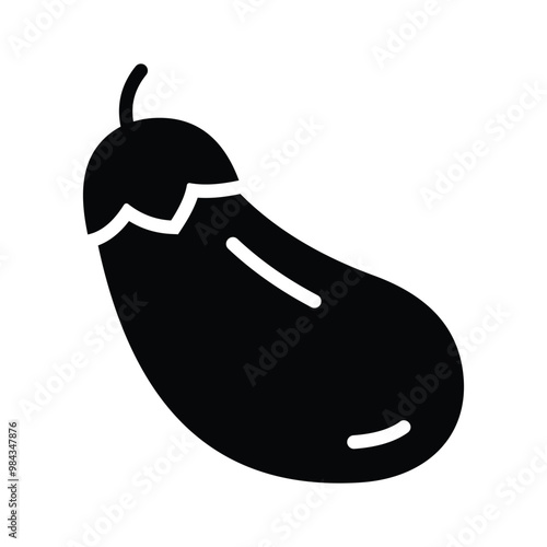 A fresh eggplant, representing homegrown produce from the garden
