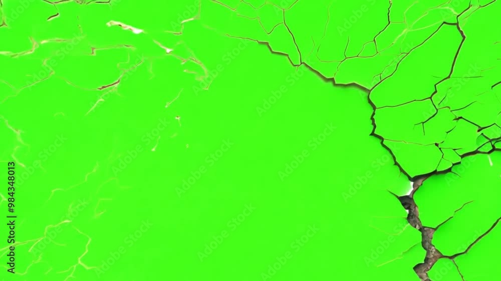 green screen wall break . generative ai green screen wall break . generative ai
