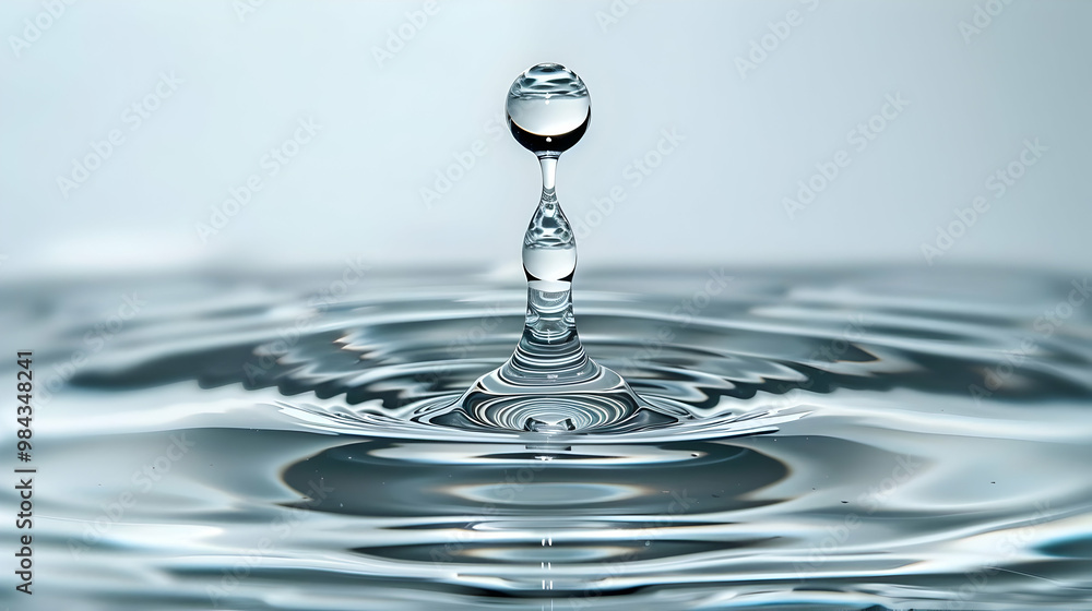 A Single Water Drop Creates Ripples in Still Water, a Moment of Tranquility and Natural Beauty Captured in a Close-Up Photograph. A Single Water Drop Creates Ripples in Still Water, a Moment of Tranquility and Natural Beauty Captured in a Close-Up Photograph.