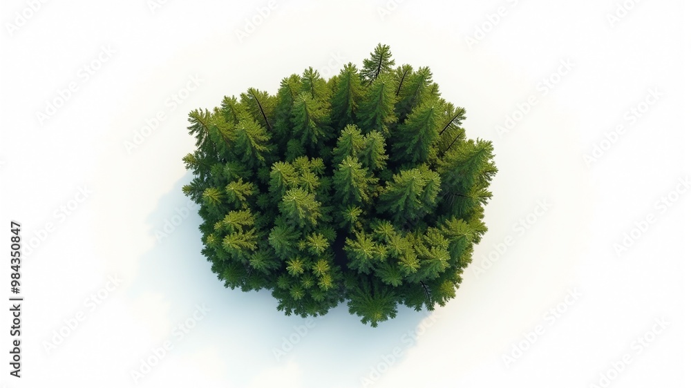 Fototapeta premium a green plant with a small number of green leaves on a white background