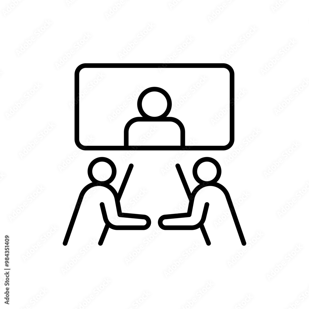 Webinar outline icons, minimalist vector illustration ,simple transparent graphic element .Isolated on white background Webinar outline icons, minimalist vector illustration ,simple transparent graphic element .Isolated on white background