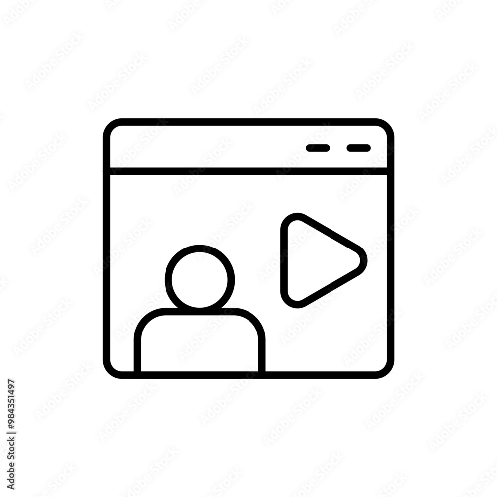 Webinar outline icons, minimalist vector illustration ,simple transparent graphic element .Isolated on white background Webinar outline icons, minimalist vector illustration ,simple transparent graphic element .Isolated on white background