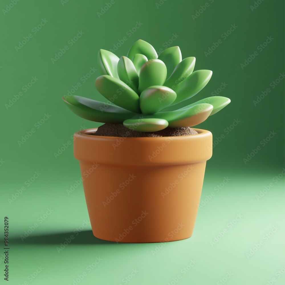 3D Pot Icon: Container for Housing Plants Logo Illustration 3D Pot Icon: Container for Housing Plants Logo Illustration