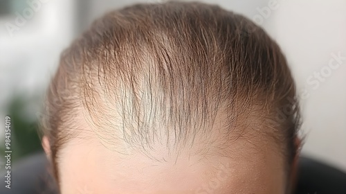 Create a time-lapse video showing the gradual regrowth of hair after undergoing a hair loss treatment plan photo