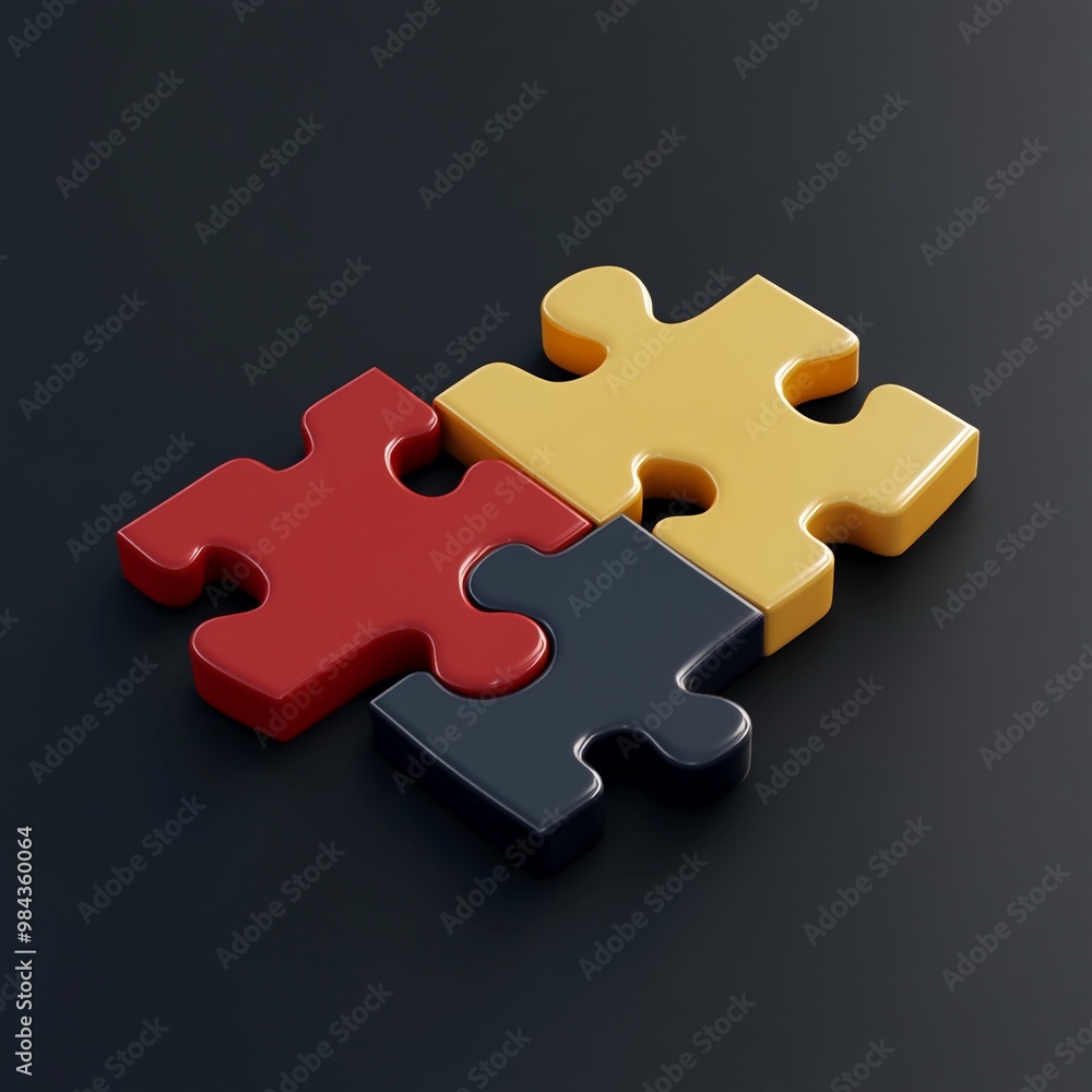 3D Puzzle Icon: Symbol of Problem Solving and Fit Logo Illustration 3D Puzzle Icon: Symbol of Problem Solving and Fit Logo Illustration
