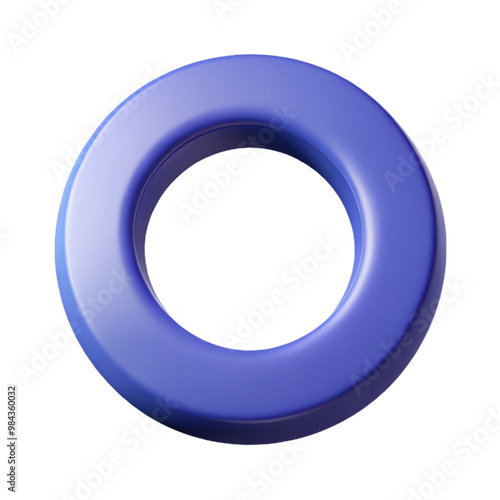 Circle Symbol 3d cartoon style illustration