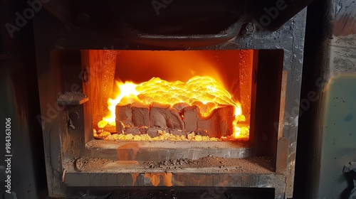 Heat treatment furnace for metal