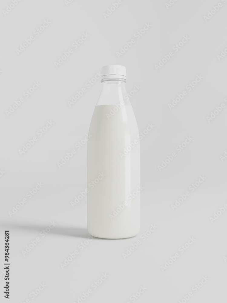 3d render plastic milk bottle 3d render plastic milk bottle