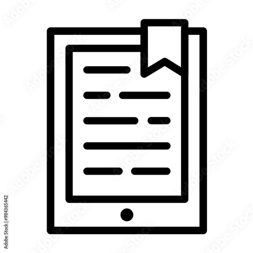 e-reader icon - simple line icon