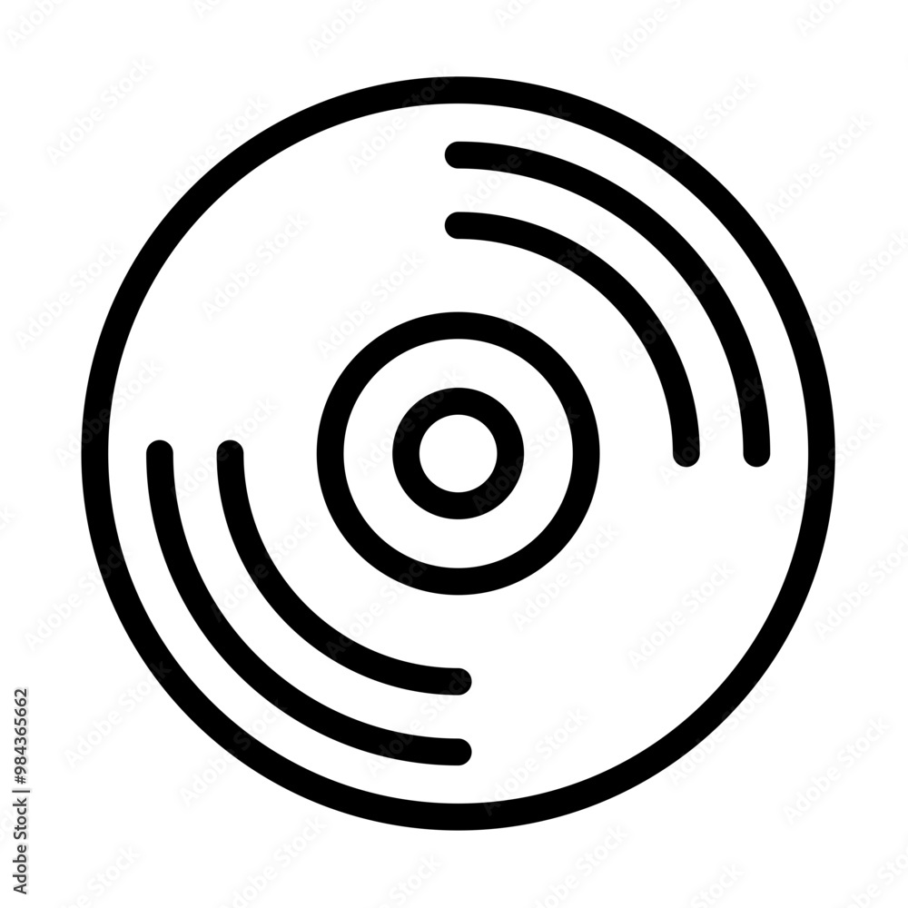 vinyl record icon - simple line icon