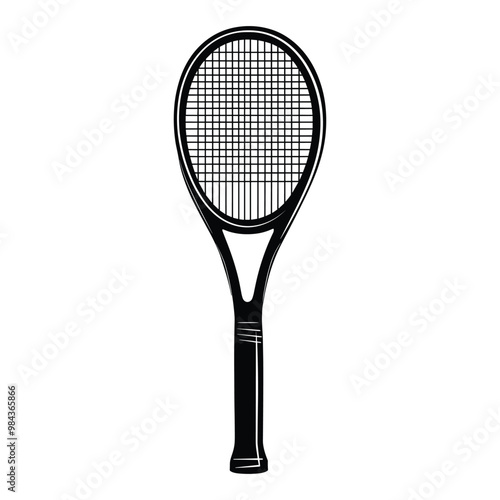 tennis bat silhouette vector