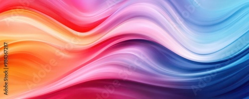 Abstract waves of color flowing smoothly in dynamic motion, blending vibrant tones, colorful abstract, fluidity, Colorful Abstract Background