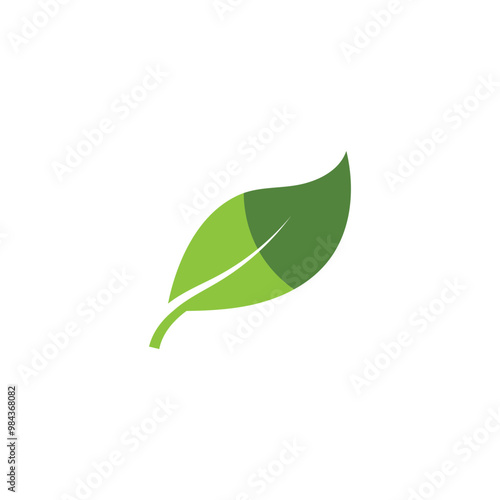 Natural leaf logo icon illustration