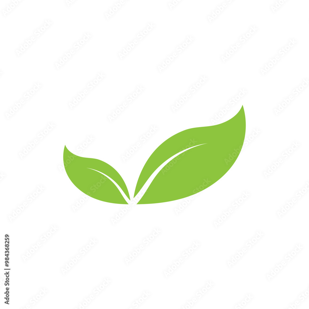 Obraz premium Natural leaf logo icon illustration