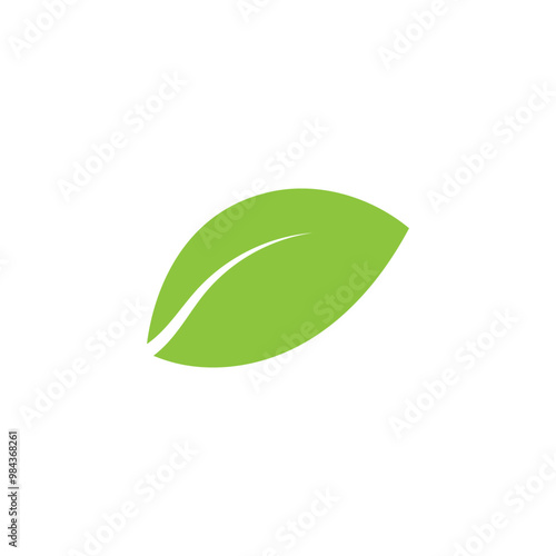 Natural leaf logo icon illustration