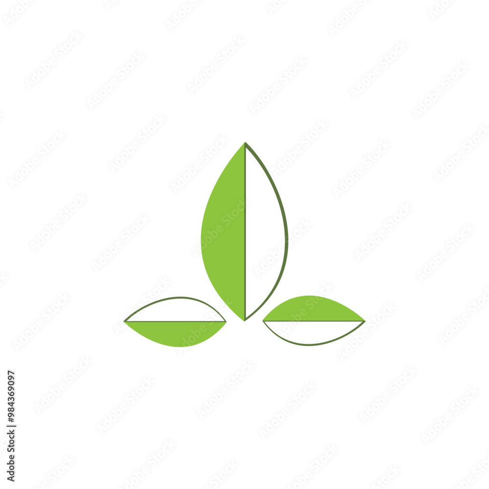 Natural leaf logo icon illustration Natural leaf logo icon illustration
