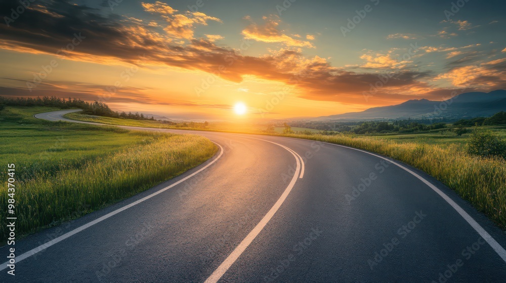 A road to success concept, showcasing a long, winding road leading toward a bright horizon, symbolizing perseverance and achievement. A road to success concept, showcasing a long, winding road leading toward a bright horizon, symbolizing perseverance and achievement.