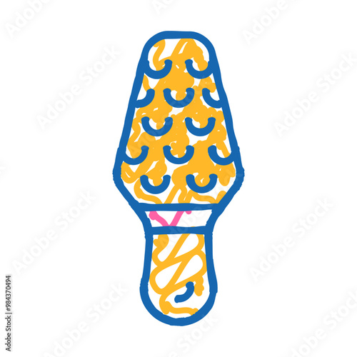 manual callus remover doodle icon sketch vector. manual callus remover sign. isolated symbol illustration