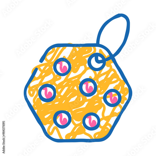 sponge callus remover doodle icon sketch vector. sponge callus remover sign. isolated symbol illustration