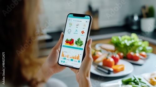A health app displaying a user ? fitness and diet plan