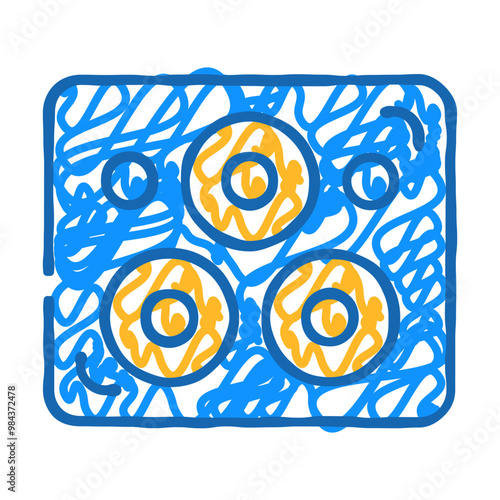 adhesive plasters doodle icon sketch vector. adhesive plasters sign. isolated symbol illustration