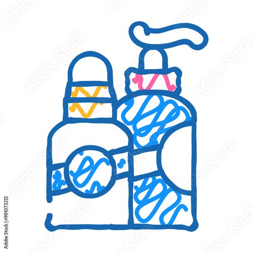 cosmetics callus remover doodle icon sketch vector. cosmetics callus remover sign. isolated symbol illustration
