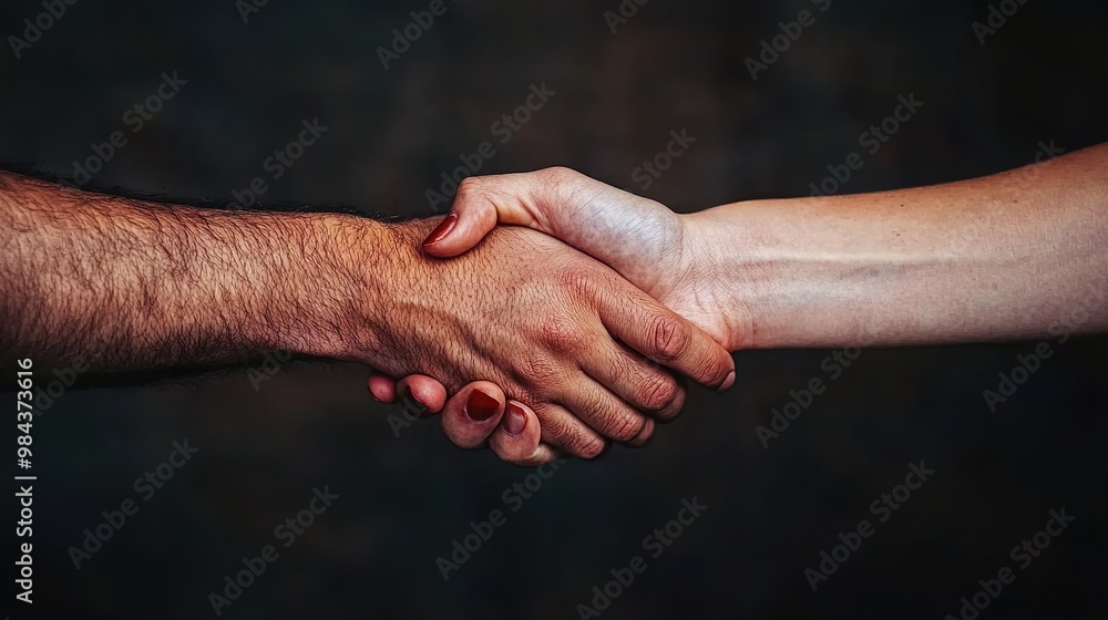 Fototapeta premium Handshake Symbolizing Agreement and Cooperation