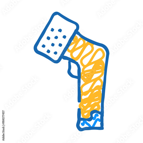 electronic callus remover doodle icon sketch vector. electronic callus remover sign. isolated symbol illustration