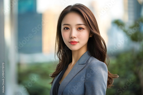 beautiful Asian business female in suit outdoors Free Download beautiful Asian business female in suit outdoors - GFXLoad