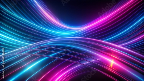 Abstract background with intersecting neon lines
