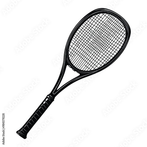 tennis bat silhouette vector