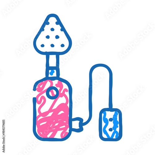electronic callus remover device doodle icon sketch vector. electronic callus remover device sign. isolated symbol illustration
